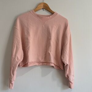 Aerie Blush Pink Cropped Hoodie